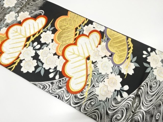 JAPANESE FUKURO OBI / WOVEN SAKURA